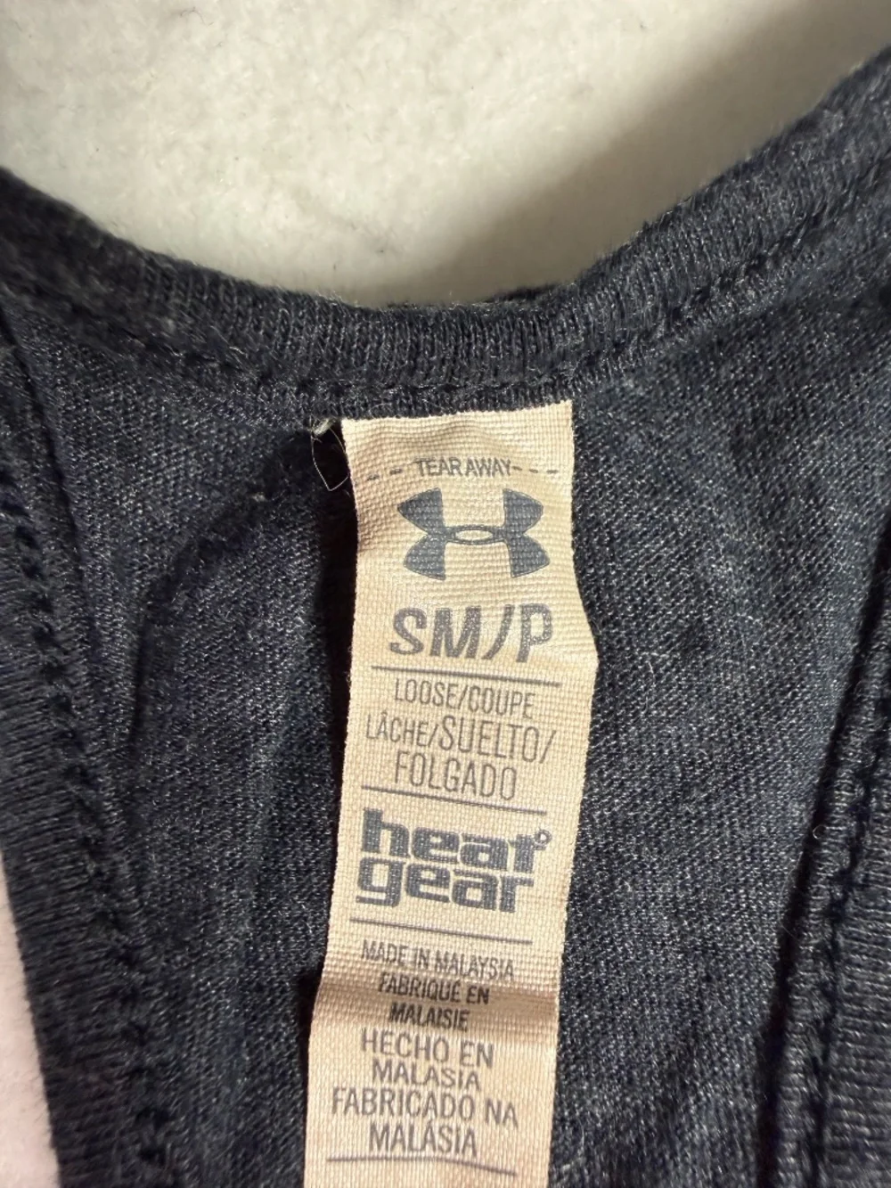 Under Armour Charged Never Back Down Tank Top Women's Small Gray EUC Running